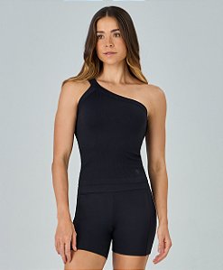 Regata Canelada Seamless Um Ombro Só Alto Giro