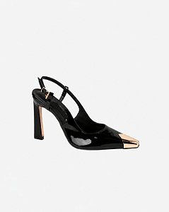 Scarpin Marília Slingback Verniz Ponteira Daily Chic MYSB