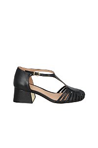 Sandália Feminina Salto Bloco Fivela Luiza Barcelos Preto
