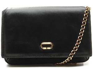 Porta Celular Corrente Couro Vicenza Preto