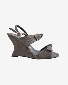 Sandália Clara  Camurça  Laço Zabumba MYSB