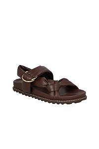 Papete Feminina Couro Acolchoada Luiza Barcelos Coffe