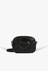 Bolsa Tiracolo Marina Pequena Couro Schutz Preto