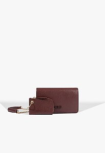 Bolsa Tiracolo Crossbosy Sophia Pequena Couro Schutz Marsala