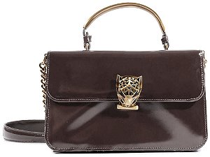 Bolsa Satchel Leones Média Couro Schutz Marsala