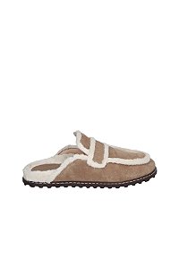 Sabot Feminino Camurça Pelos Luiza Barcelos Fendi