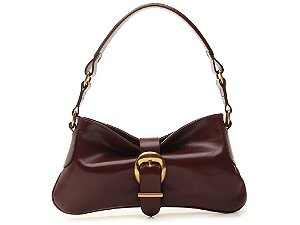 Bolsa Média Tiracolo Napa Oil Vicenza Velvet Rouge