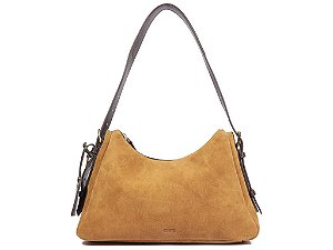 Bolsa Média Shoulder Iron Suede Napa Schutz Cuoio Brown
