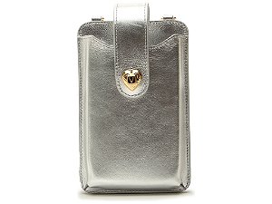 Porta Celular Capa Napa Oil Metal Vicenza Prata