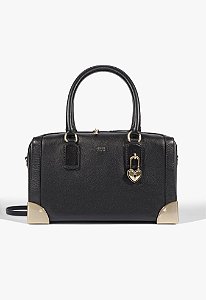 Bolsa Bowling Heart Grande Couro Schutz Preto