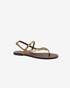 Rasteira Gio Mocha Mood MYSB Metalizado Bronze
