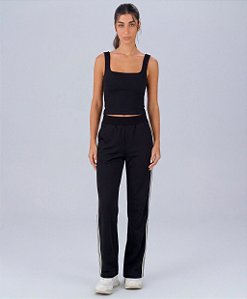 Calça Detalhes AG Nas Laterais Alto Giro Preto