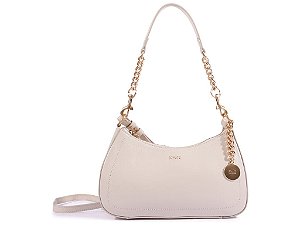 Bolsa Tiracolo Shoulder Elowen Média Couro Off White Schutz
