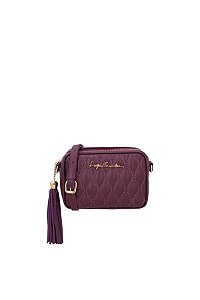 Bolsa Pequena Clássica Alça Couro Luiza Barcelos Vinho