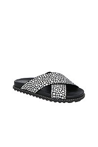 Papete Couro Com Tachas Metal Luiza Barcelos Preto