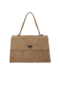 Bolsa Grande Com Tachas Camurça Luiza Barcelos Fendi