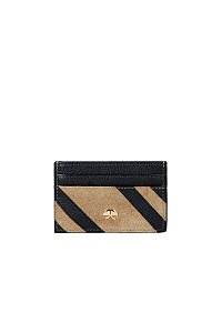 Porta Cartão Feminino Camurça Logomania Luiza Barcelos Cinza