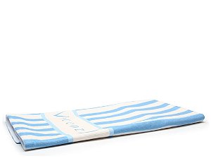 Toalha Tecido Listrado Logo Bicolor Vicenza Azul