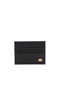 Porta Cartão Feminino Couro Logomania Luiza Barcelos Preto