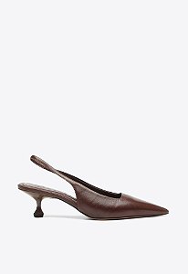 Scarpin Servia Slingback Salto Taça Vicenza Coffee