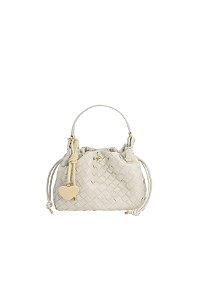 Bolsa Bucket Pequena Trançada Luiza Barcelos Off White