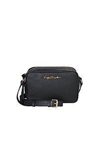 Bolsa Feminina Média Dupla Abertura Alça Luiza Barcelos Preto