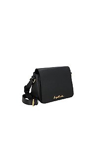 Bolsa Com Alça Em Couro Logo Luiza Barcelos Preto