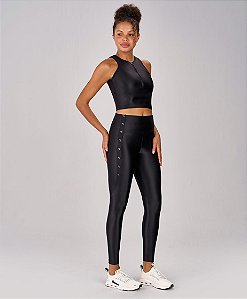 Legging Com Recortes e Estampa
