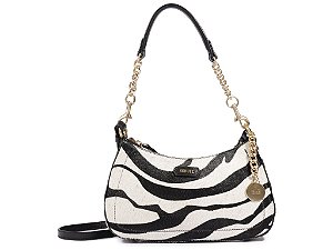 Bolsa Média Shoulder Pelo Zebra Afri Preto Schutz
