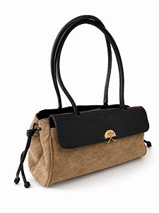 Bolsa Grande Baguete Camurça Viena  Bicolor  Luíza Barcelos Fendi