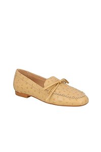 Mocassim Em Couro Avestruz Luiza Barcelos Fendi