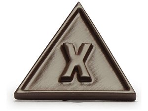 Pingente Metal Letra X Schutz Marrom