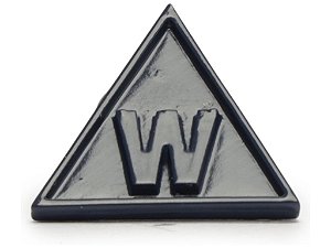 Pingente Metal Letra W Schutz Azul Marinho