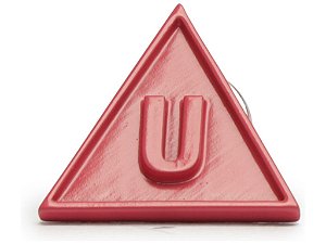 Pingente Metal Letra U Schutz Rosa Pink