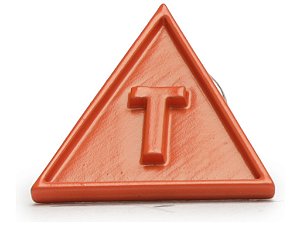 Pingente Metal Letra T Schutz Laranja