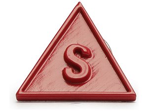Pingente Metal Letra S Schutz Vermelho