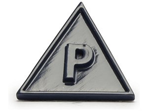 Pingente Metal Letra P Schutz Azul Marinho