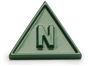 Pingente Metal Letra N Schutz Verde