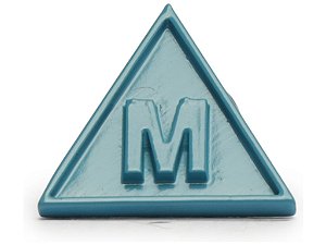 Pingente Metal Letra M Schutz Azul