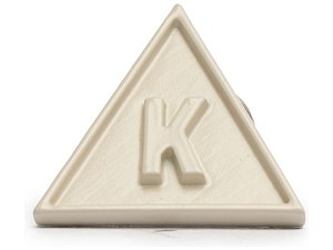 Pingente Metal Letra K Schutz Branco