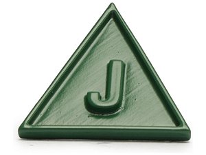Pingente Metal Letra J Schutz Verde