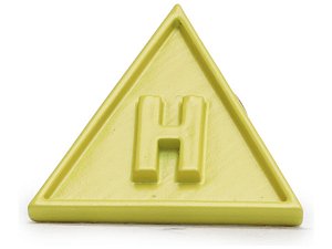 Pingente Metal Letra H Schutz Amarelo