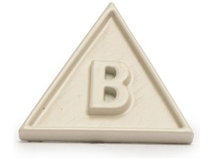 Pingente Metal Letra B Schutz Branco