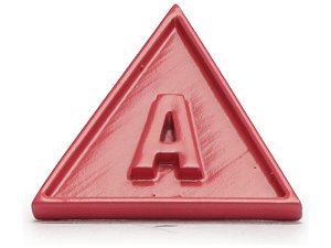 Pingente Metal Letra A Schutz Vermelho
