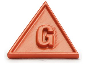 Pingente Metal Letra G Schutz Laranja