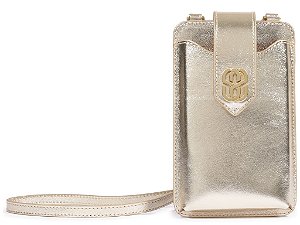 Porta Celular Logotipo Schutz Dourado