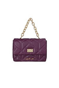 Bolsa Viena Couro Corrente Luiza Barcelos Vinho