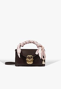 Bolsa Mini Satchel Brera Aged Pequena Couro Marrom Schutz