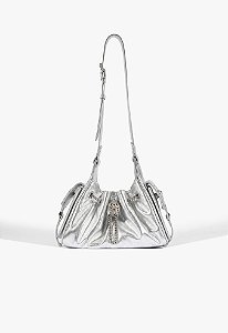 Bolsa Mini Lilibet Média Couro Prata Schutz