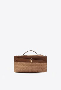 Bolsa Clutch Lilian Pequena Marrom Vicenza